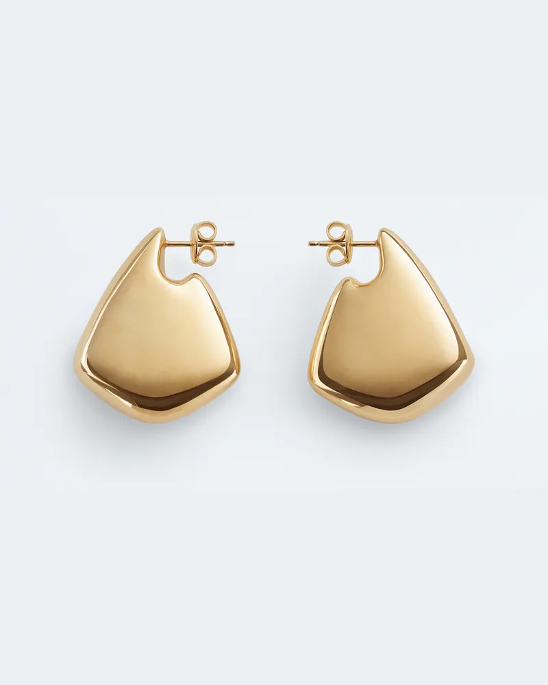 Bottega Veneta Kleine Fin Ohrringe - Gold - Damen - 100% Sterling Silver Gold