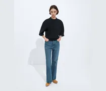 Medium Indigo Schlagjeans-Blau - Damen