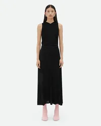 Bottega Veneta Langes Kleid Aus Viskosejersey Mit Knot Ring Black