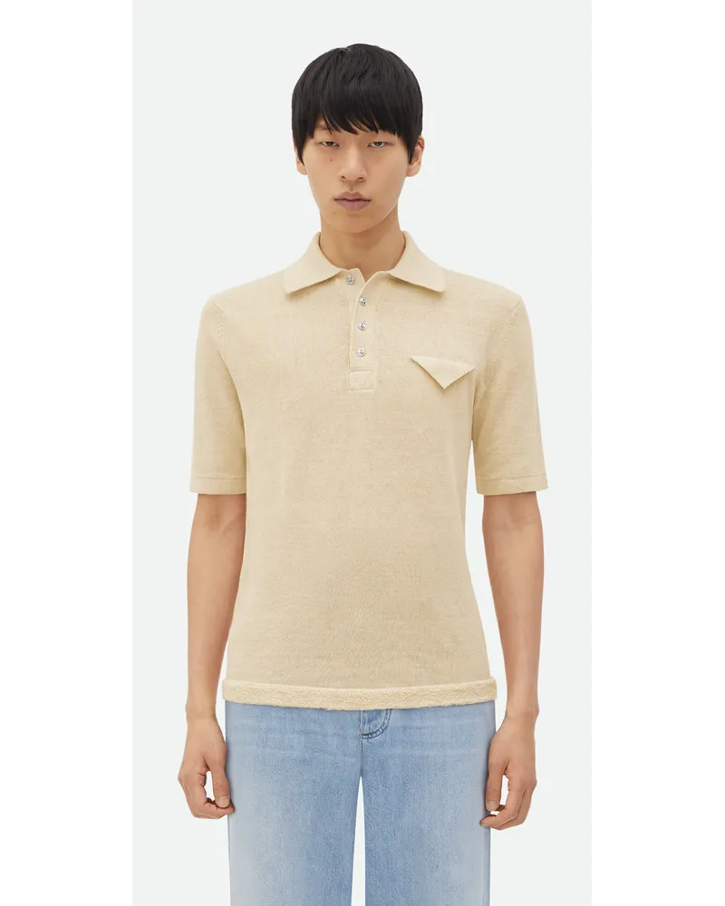 Bottega Veneta Poloshirt Aus Leichte Leinen String