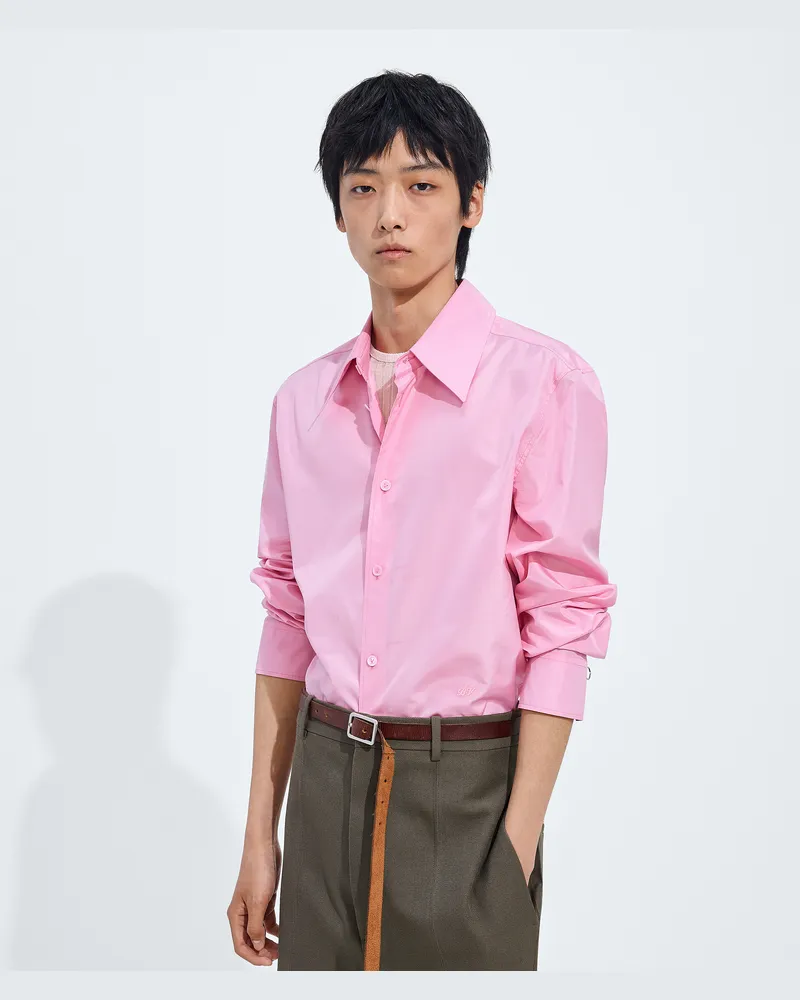 Bottega Veneta Hemd aus Seidentaft-Rose - Herren Rose