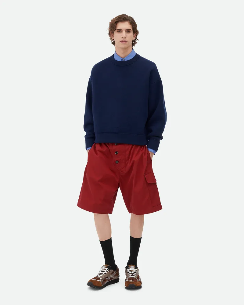 Bottega Veneta hort Au Leichtem Baumwolltwill Rosewood