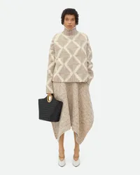 Bottega Veneta Pullover Aus Wollargyl it Intarsien Desert