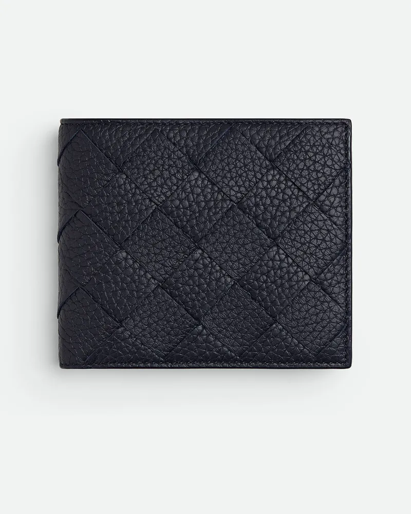 Bottega Veneta Intrecciato Bi-fold Portemonnaie Mit Münzfach - Blau - Herren - 100 % Kalbsleder Blau