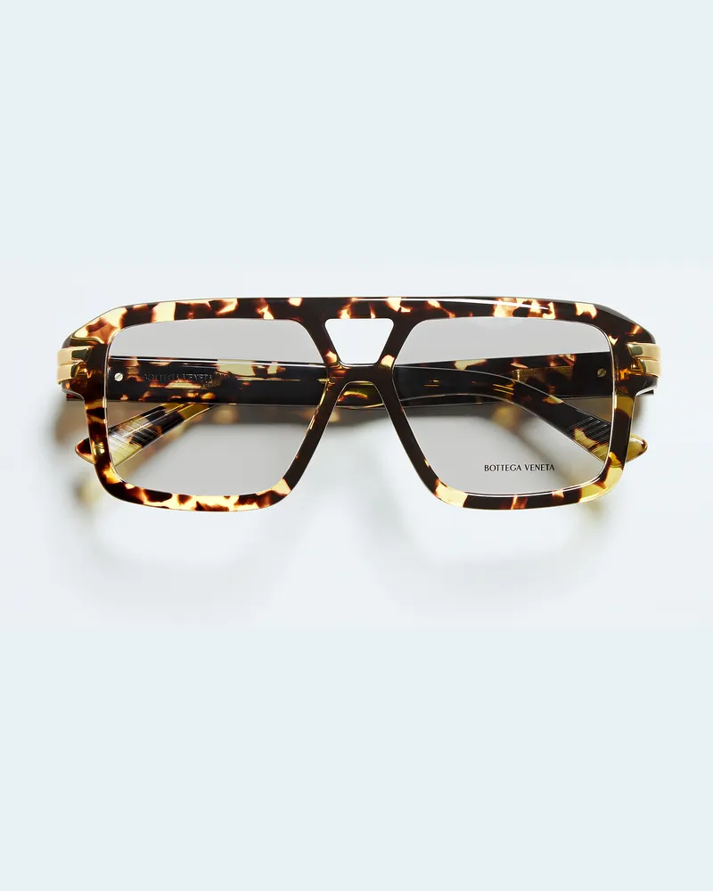 Bottega Veneta Mitre Aviator Brille-Braun - Unisex Braun