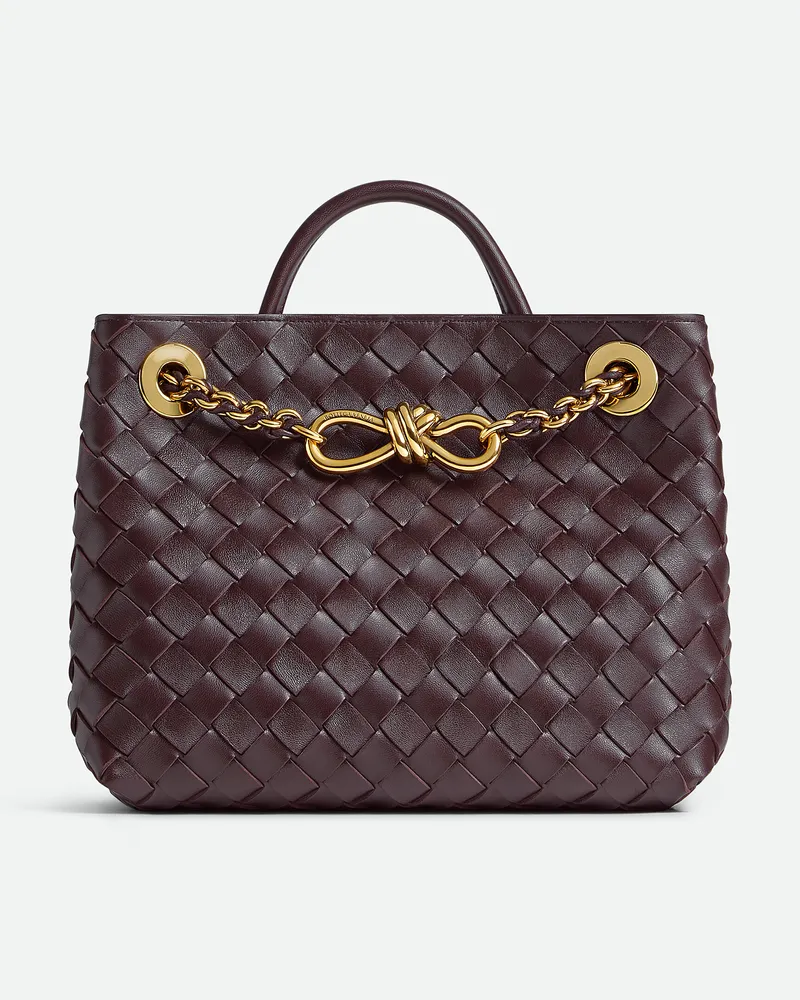Bottega Veneta Kleine Andiamo Chain - Bordeaux - Damen - 100 % Lammleder Bordeaux