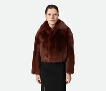 Cropped-Blouson aus Toscana-Shearling-Braun - Damen