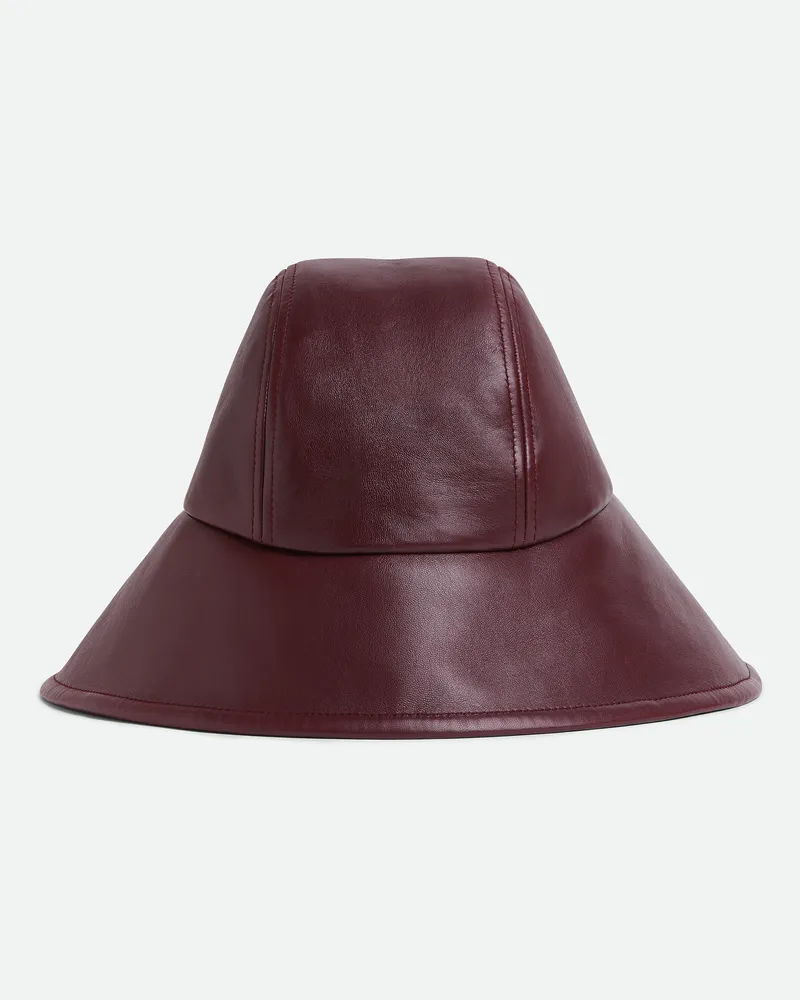 Bottega Veneta Lederhut - Bordeaux - Herren Lammleder Bordeaux