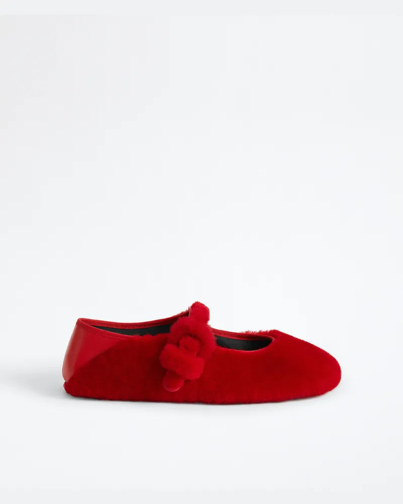 Bottega Veneta Veneziana Mary-Jane Ballerinas-Rot - Damen Rot
