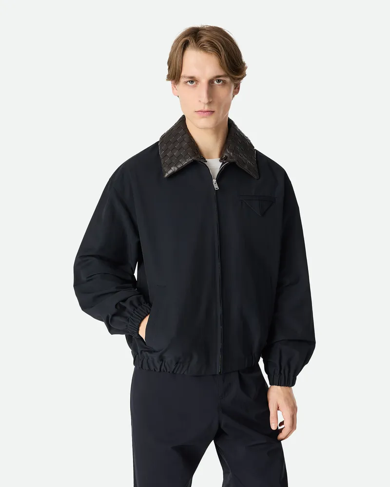 Bottega Veneta Blouson Aus Technischer Baumwolle Midnight