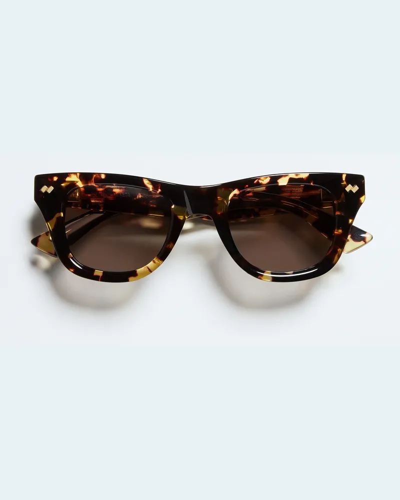 Bottega Veneta Quadratische Dizzy Sonnenbrille-Braun - Unisex Braun