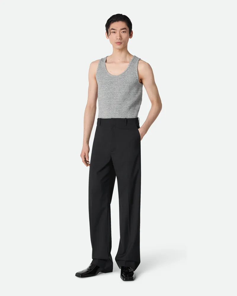 Bottega Veneta Feine Wollhose Charcoal