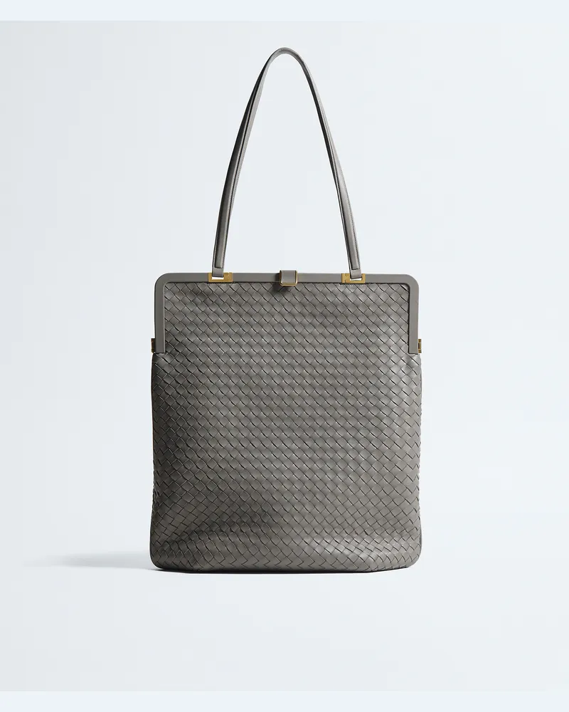 Bottega Veneta Vaulta - Grau & Silberfarben - Herren - 100 % Lammleder Grau