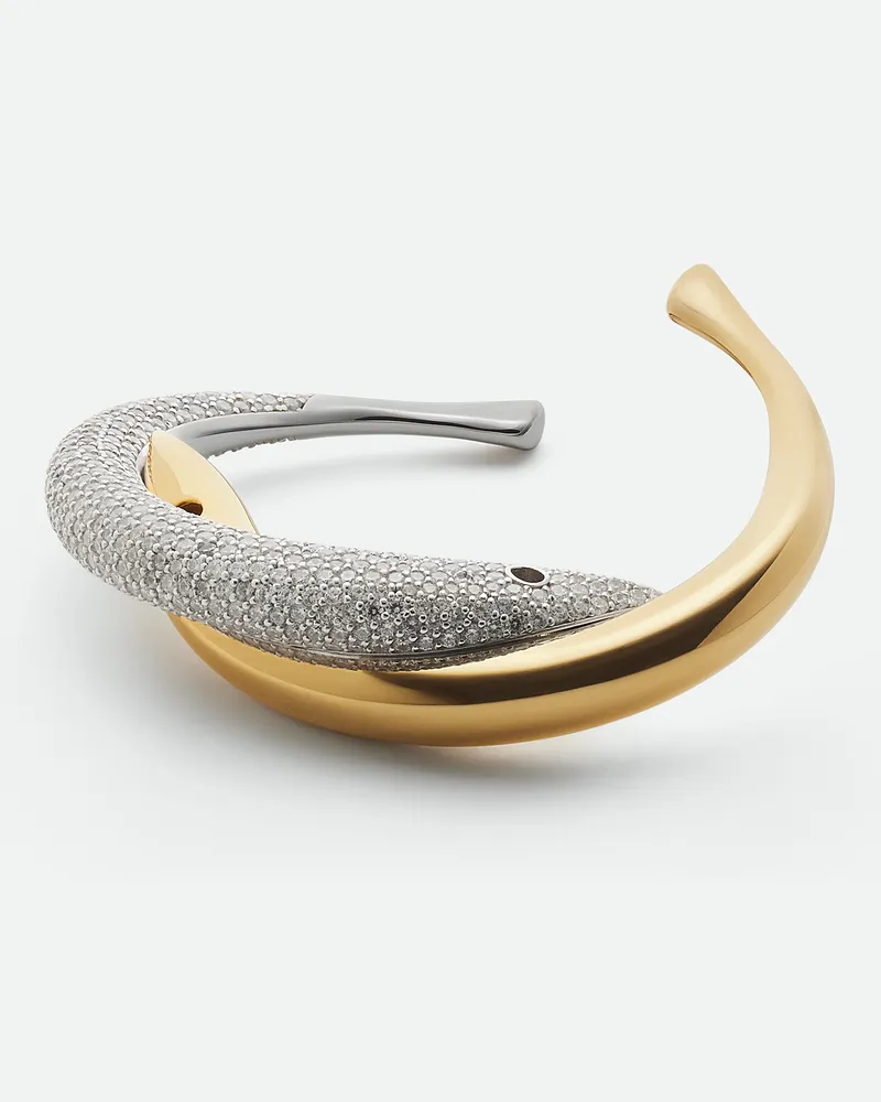 Bottega Veneta Sardine Armband - Weiss - Damen 60% Sterlingsilber & 40% Cubic Zirkonia Weiss