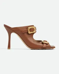 Bottega Veneta Stretch Buckle Mulesandale Caramel