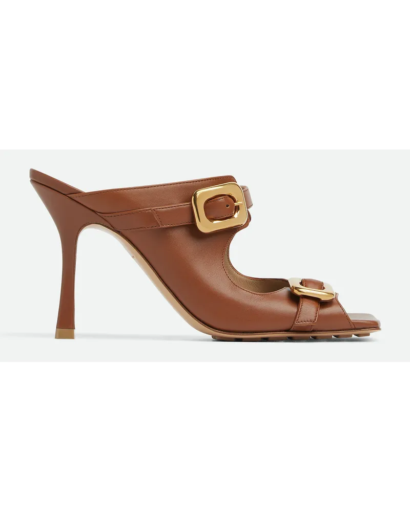 Bottega Veneta Stretch Buckle Mulesandale Caramel