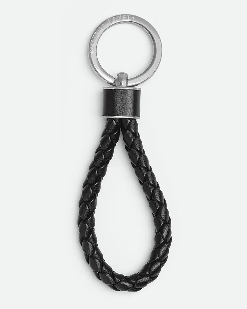 Bottega Veneta Intreccio Schlüsselring Black