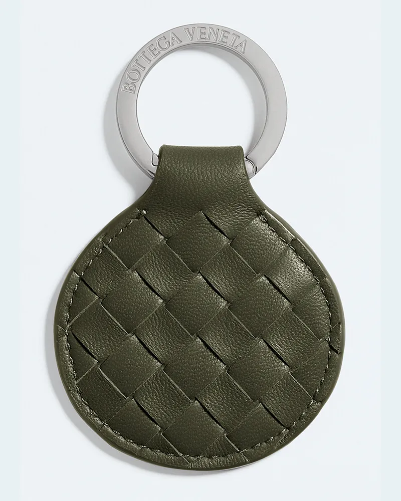 Bottega Veneta Runder Intrecciato Piccolo Schlüsselanhänger-Grün - Herren Grün