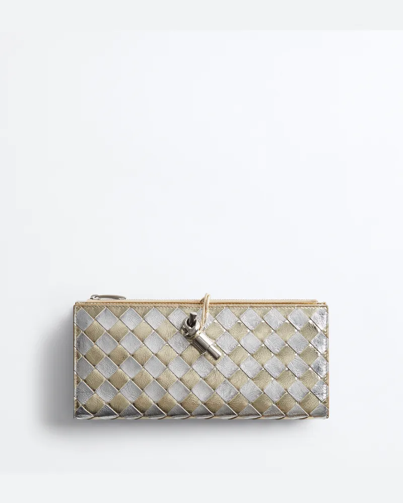 Bottega Veneta Andiamo Organizer-Geldbörse-Silber - Damen Silber
