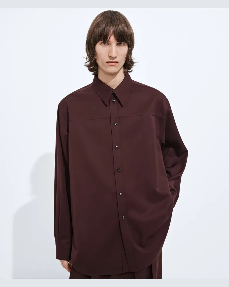 Bottega Veneta Hemd aus leichter Wolle-Bordeaux - Herren Bordeaux