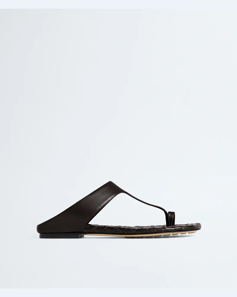 Bottega Veneta Flache Livia Zehenstegsandalen-Braun - Damen Braun