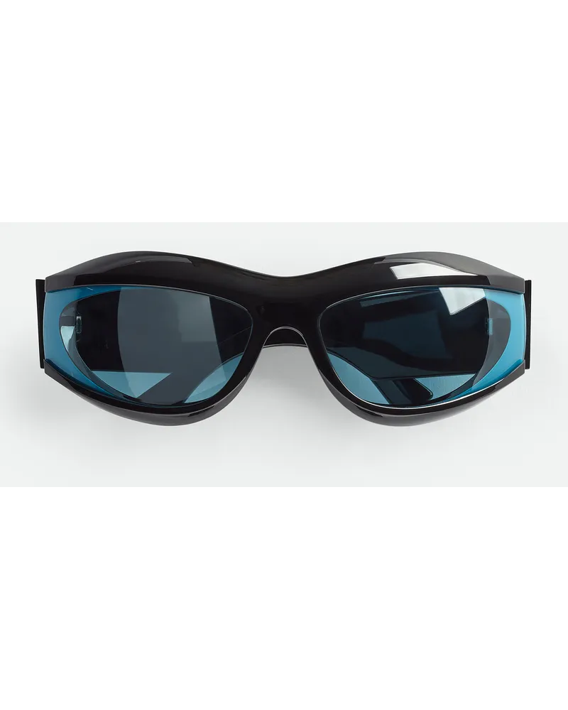 Bottega Veneta Cangi Wraparondsonnenbrille As Spritzgssazetat Black