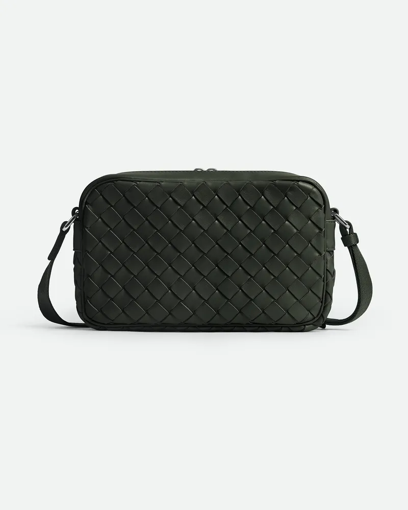 Bottega Veneta Kleine Intrecciato Kameratasche - Grün - Unisex - 80 % Kalbsleder, 15 % Polypropylen & 5 % Polyester Grün