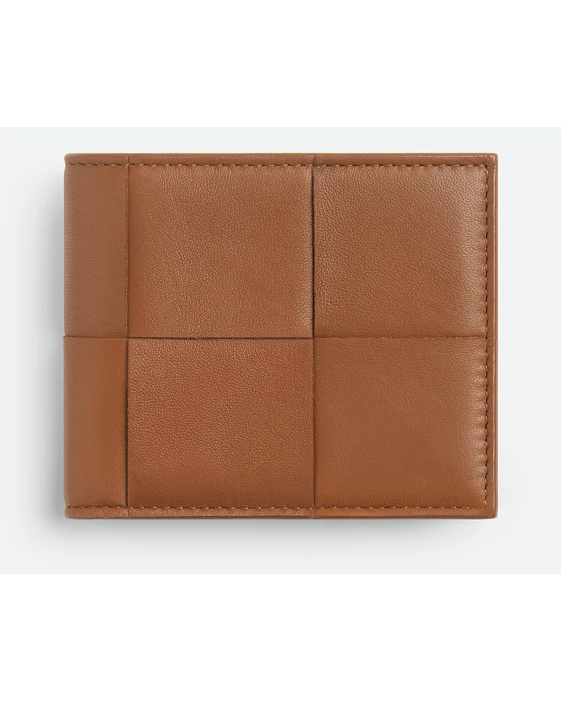 Bottega Veneta Cassette Bifold Portemonnaie Mit Münzfach Cognac