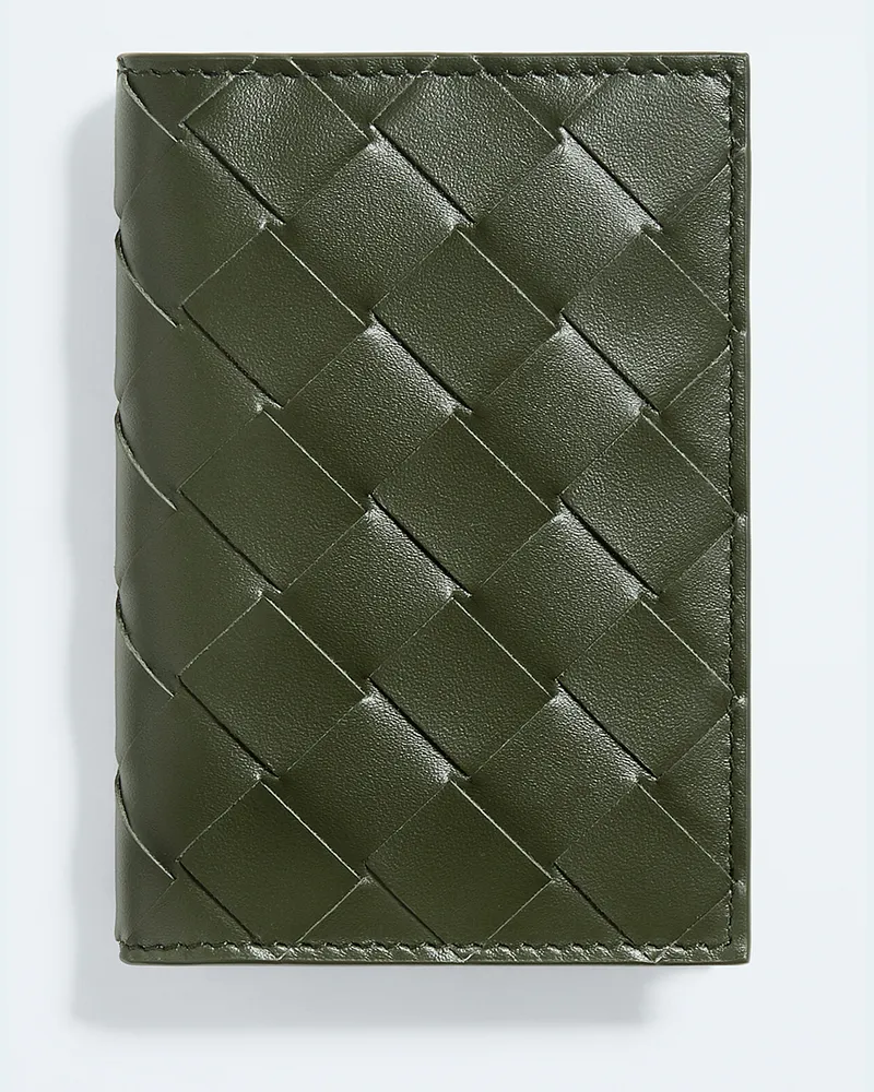 Bottega Veneta Intrecciato Kartenetui mit Überschlag-Grün - Herren Grün