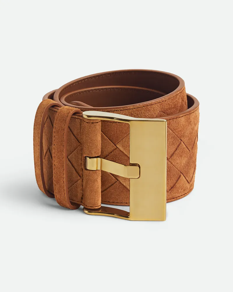 Bottega Veneta Breiter Watch Gürtel Amber