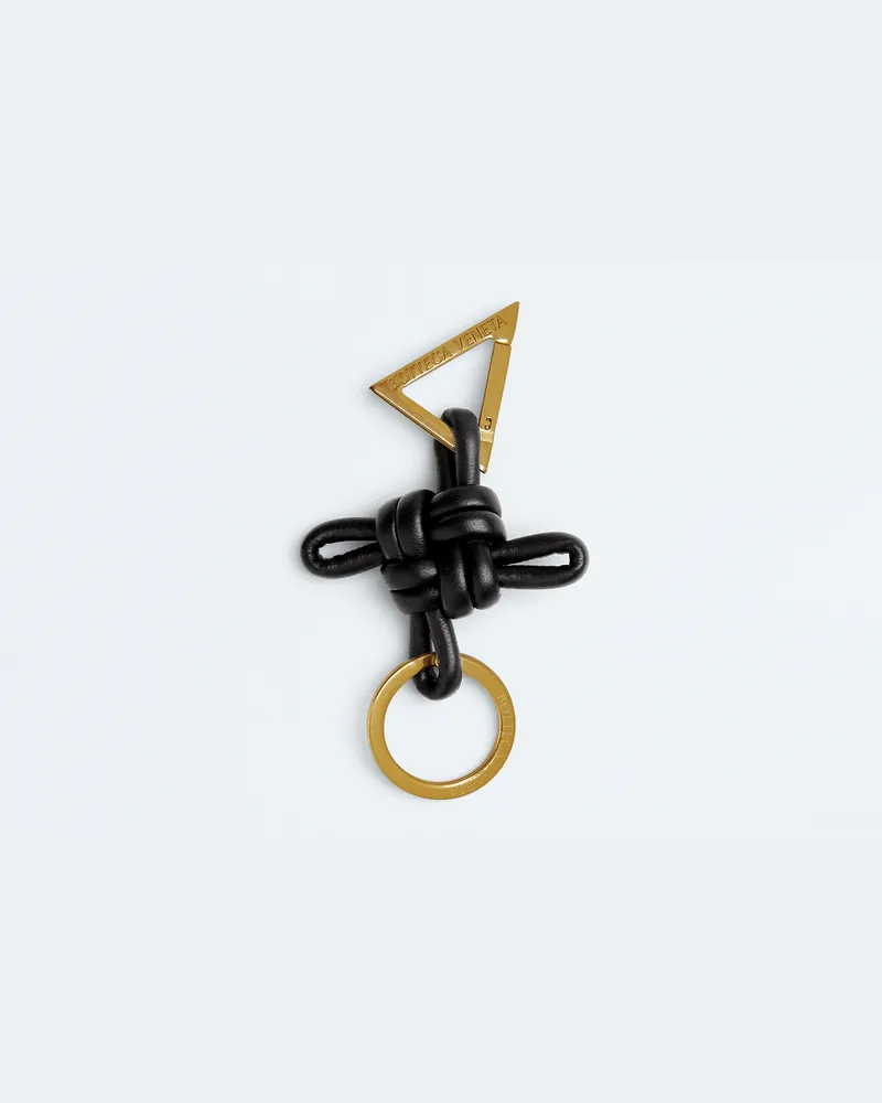 Bottega Veneta Triangle Key Ring - Schwarz - Damen - 100 % Lammleder Schwarz