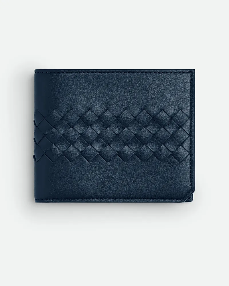 Bottega Veneta Intrecciato Piccolo Bi-fold Portemonnaie - Blau - Herren Blau
