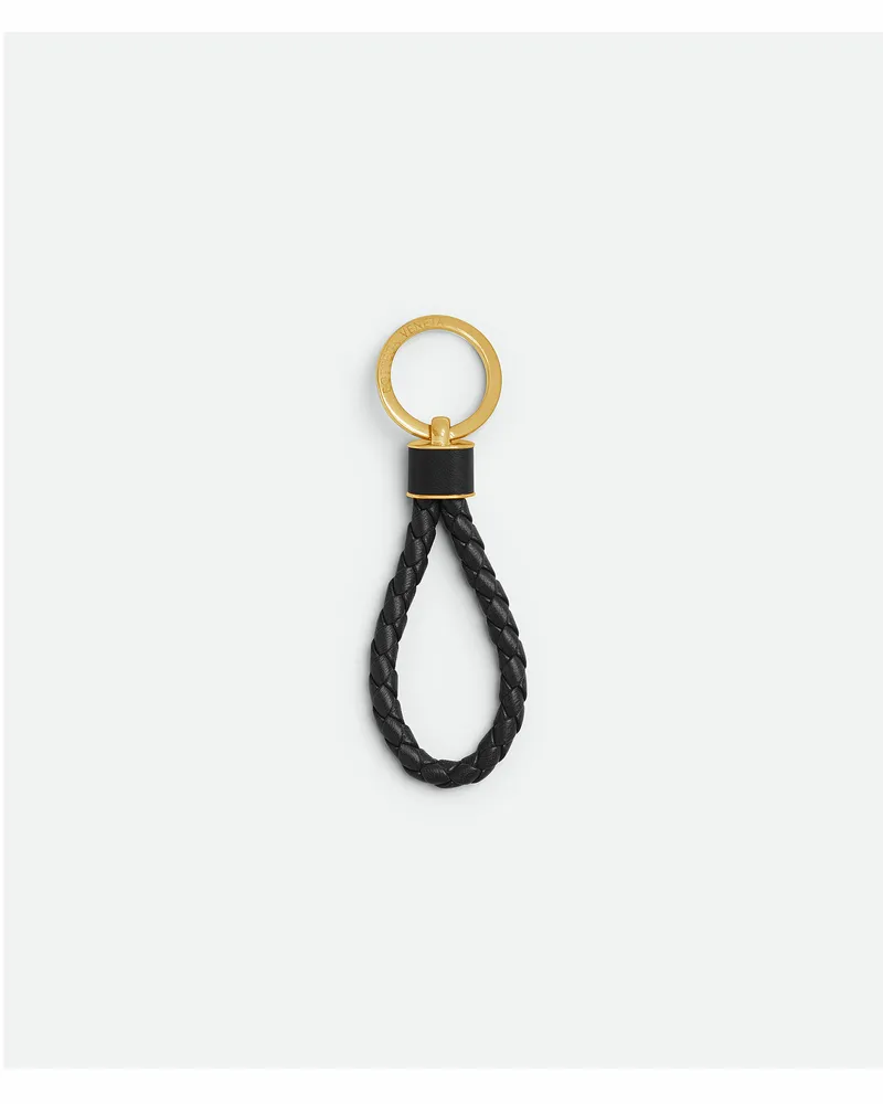Bottega Veneta Intreccio Key Ring - Schwarz - Damen - Lammleder Schwarz