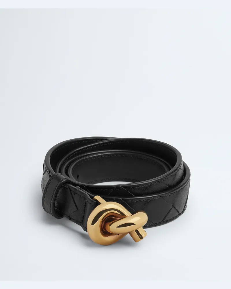 Bottega Veneta Knot Gürtel - Schwarz - Damen 100 % Kalbsleder Schwarz