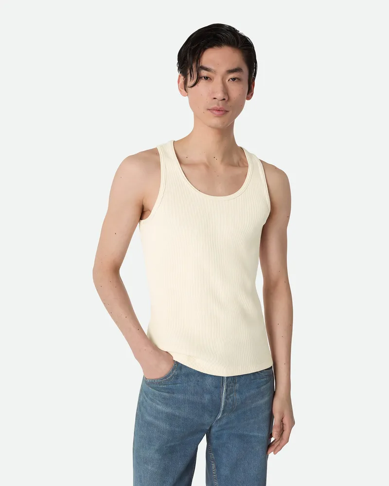 Bottega Veneta Gerippte Tanktop Au Kompaktem Baumwolljerey Sea