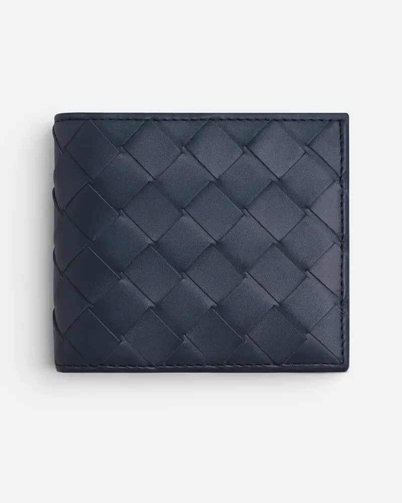 Bottega Veneta Intrecciato Bi-fold Portemonnaie Mit Münzfach - Blau - Herren Blau