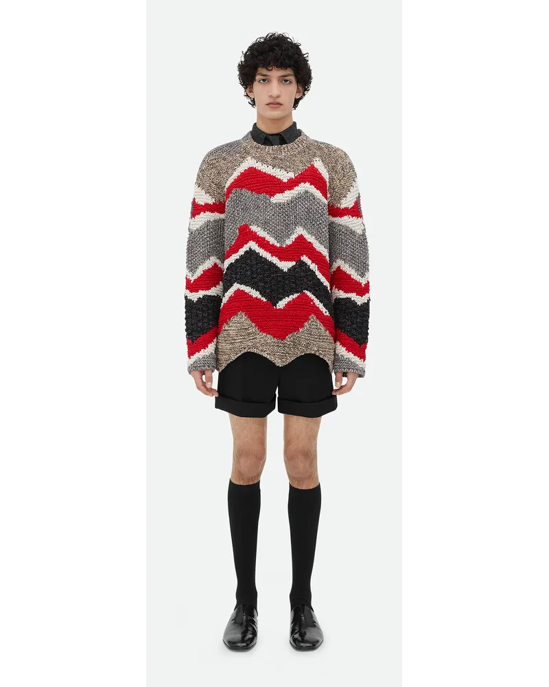 Bottega Veneta Baumwollpullover Mit Zickzackmuter Firework