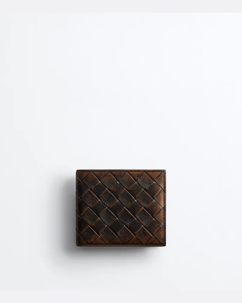 Bottega Veneta Intrecciato Bi-Fold Portemonnaie-Schwarz - Herren Schwarz