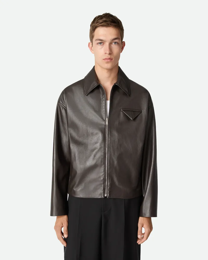 Bottega Veneta Blouson Aus Glänzendem Leder Fondant