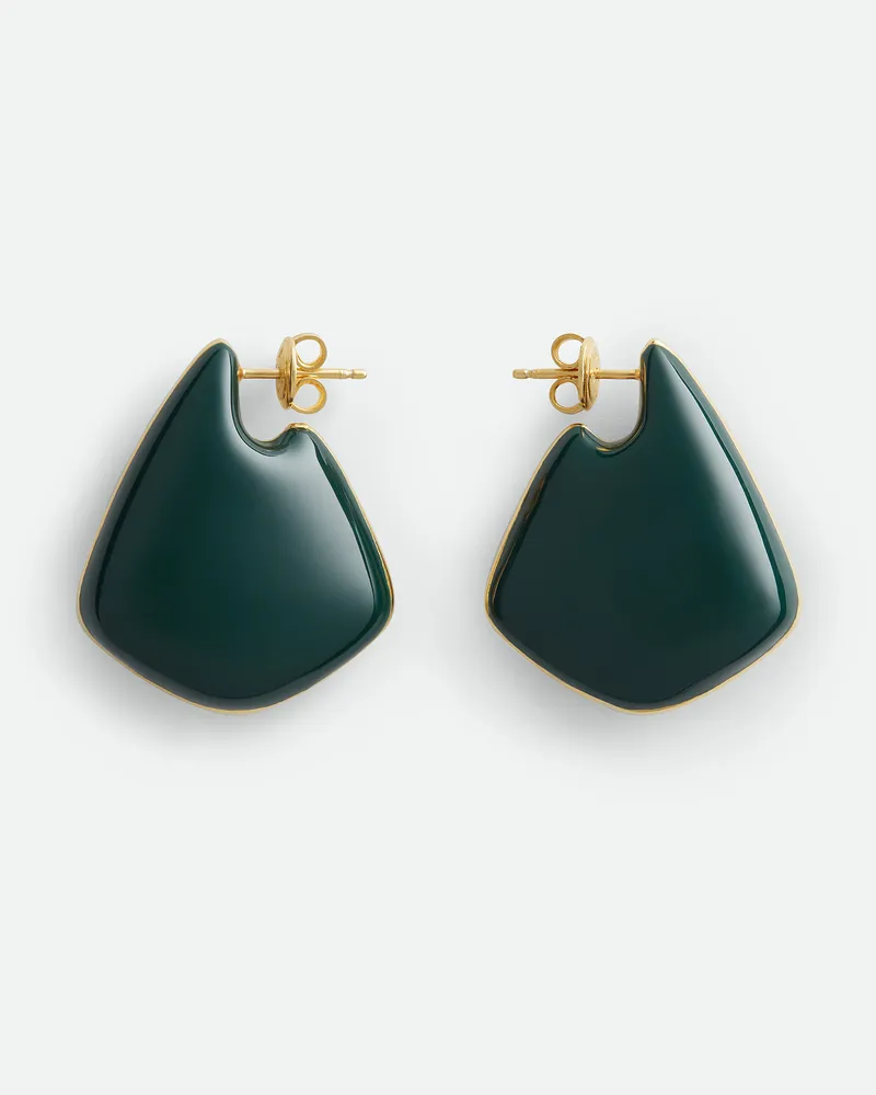 Bottega Veneta Kleine Fin Ohrringe - Grün - Damen Grün