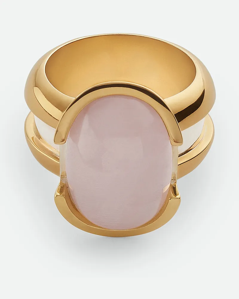Bottega Veneta Kleiner Ellipse Ring Pink