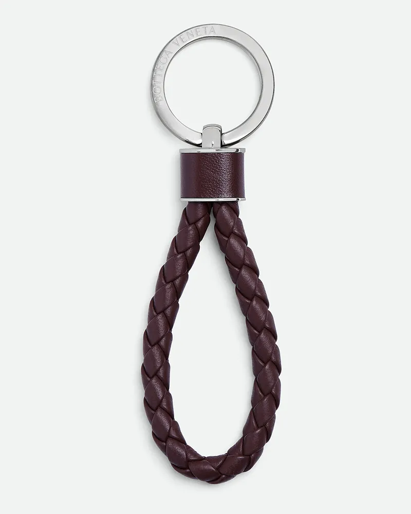 Bottega Veneta Intreccio Schlüsselanhänger Dark