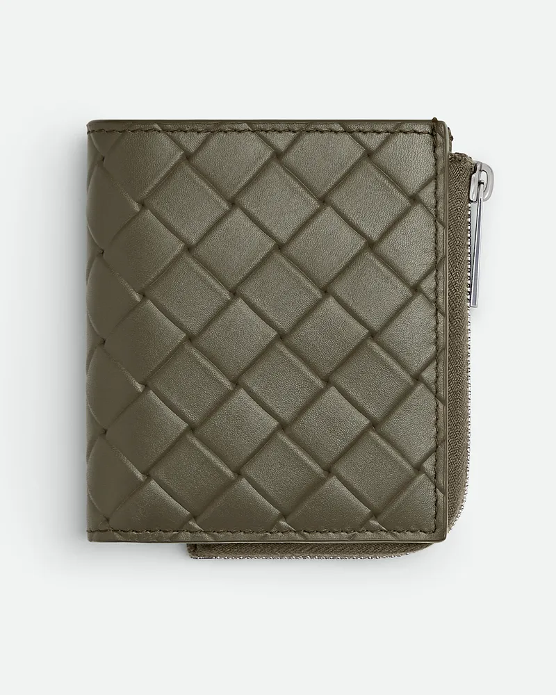 Bottega Veneta Intrecciato Stamp Bi-fold Portemonnaie Cypress