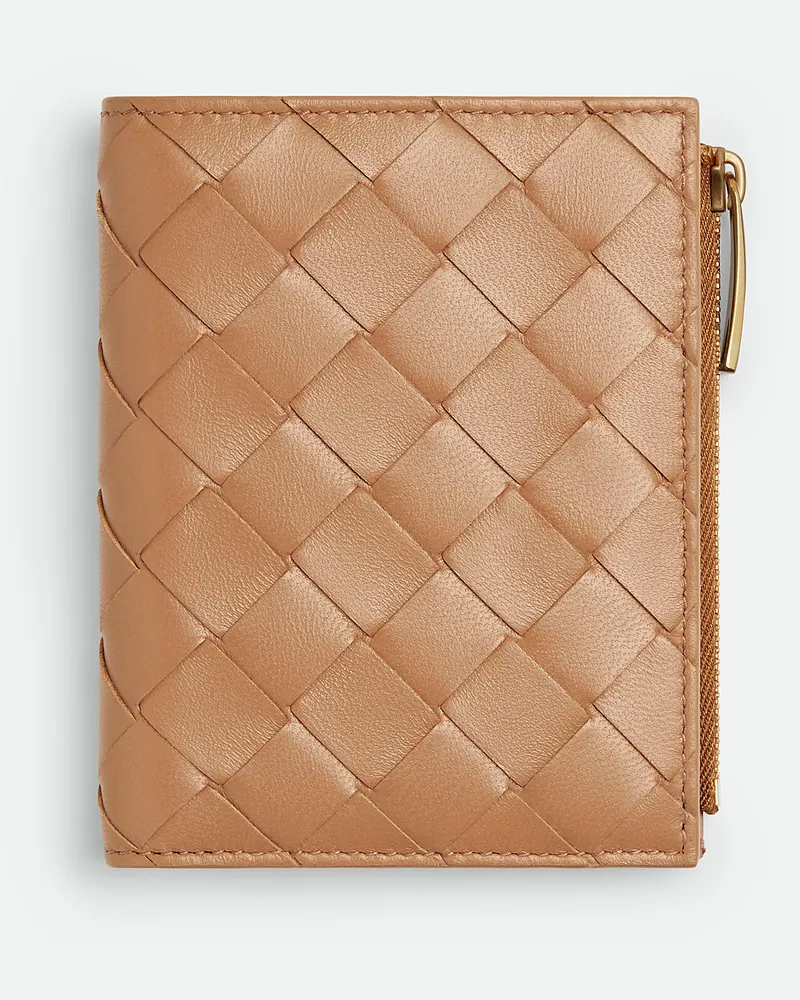 Bottega Veneta Kleines Intrecciato Bi-fold Portemonnaie - Braun - Damen Braun
