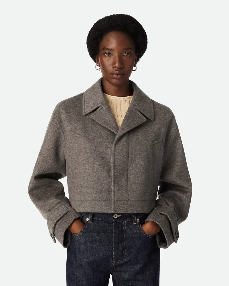 Bottega Veneta Blouson Aus Doppelter Wolle Und Kaschmir Peppercorn