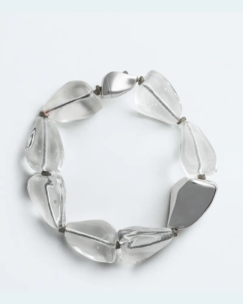 Bottega Veneta Prisma Halskette - Weiss - Damen - 70% Sterlingsilber & 30% Glas Weiss