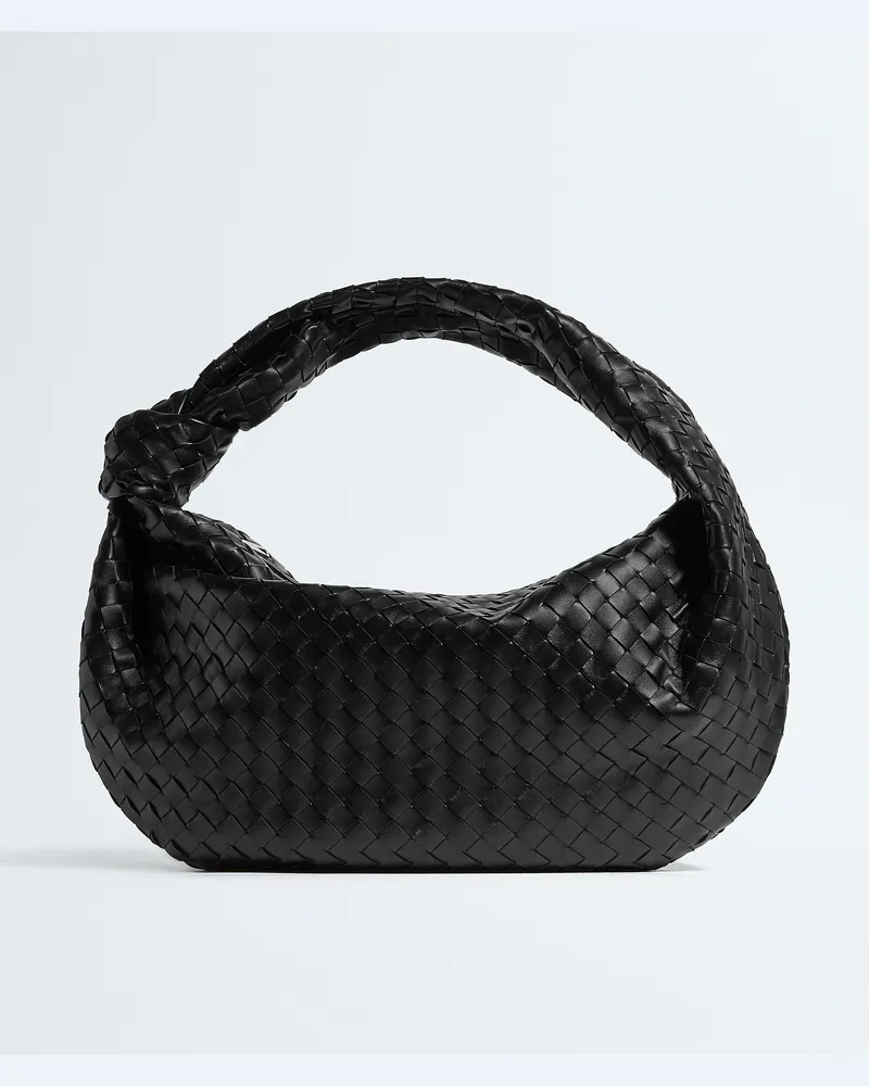 Bottega Veneta Mittelgrosse Jodie - Schwarz - Unisex - 100 % Lammleder Schwarz