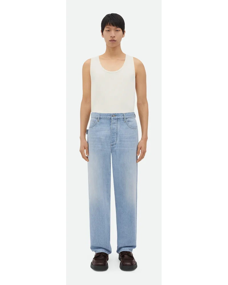 Bottega Veneta Hell Gebleichte Jeans Mit Weitem Bein Light