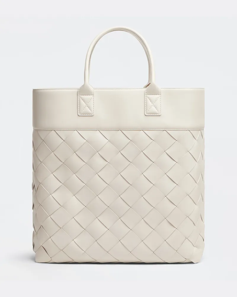 Bottega Veneta Maxi Tote Intreccio - Weiss - Unisex - 100% Lammleder Weiss