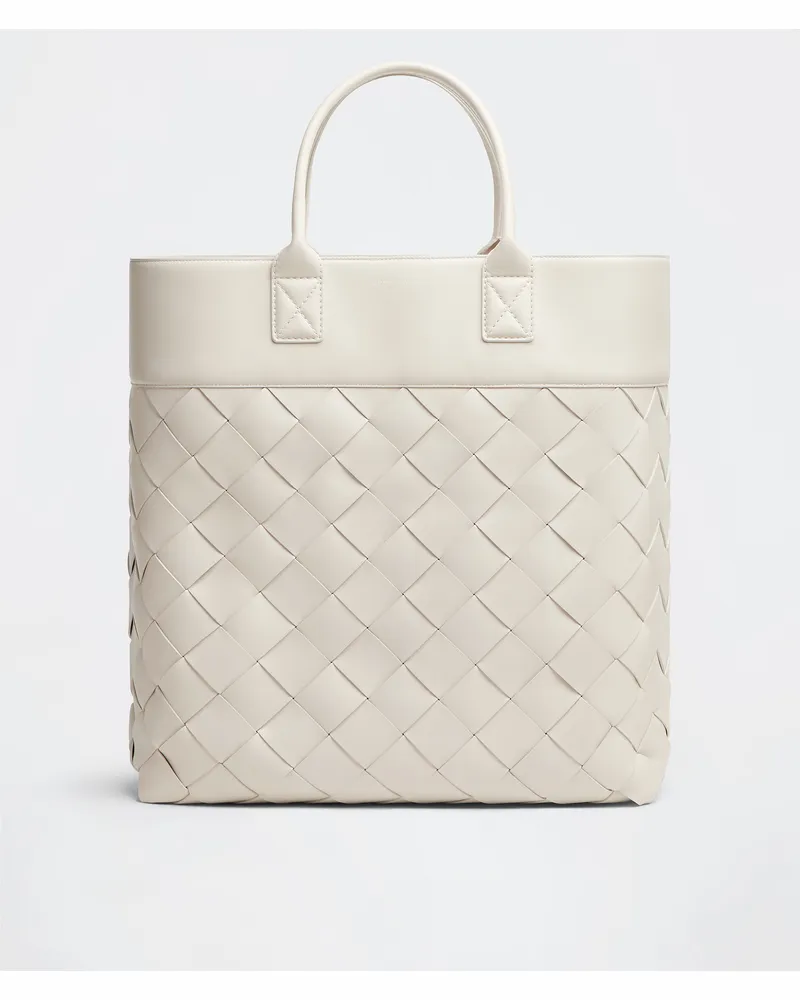 Bottega Veneta Maxi Tote Intreccio - Weiss - Unisex - 100% Lammleder Weiss